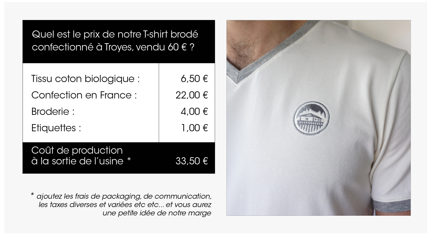 t-shirt coton bio made in bassin d'arcachon