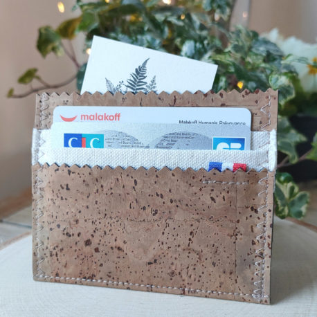 porte cartes cuir vegan liège