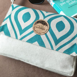 Pochette Paon en bachette de coton