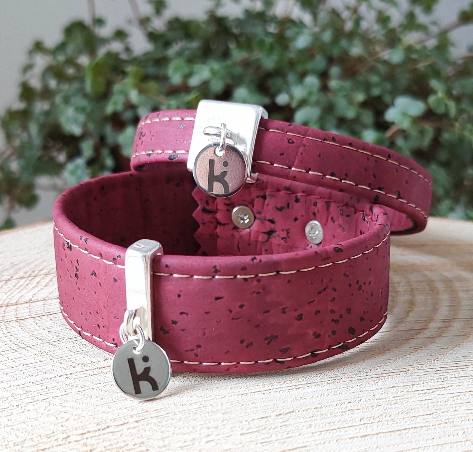 Bracelets vegann Kuünu liège bordeaux