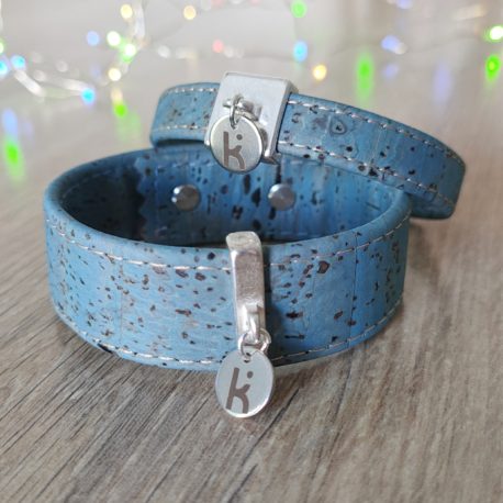 Bracelets Kuünu liège bleu