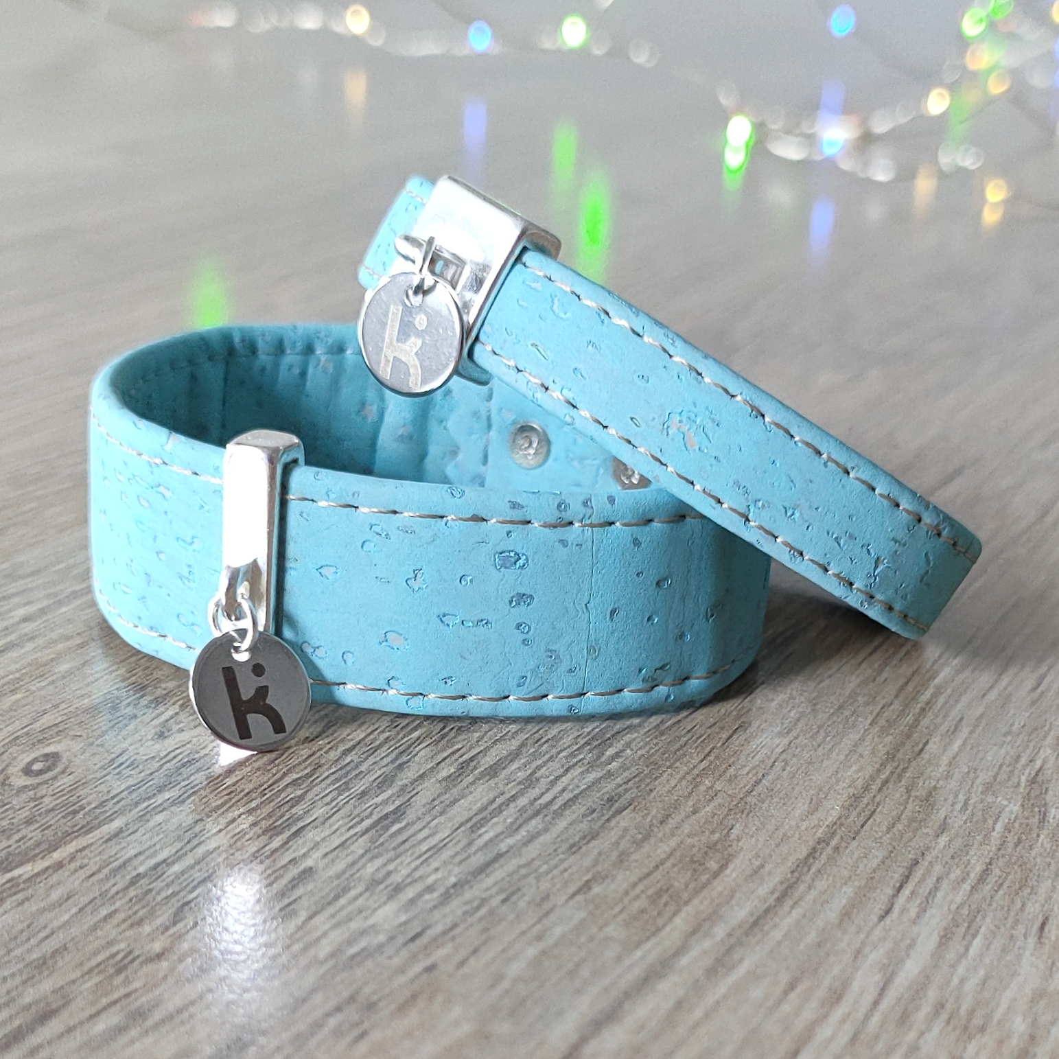 Bracelets Kuünu liège turquoise