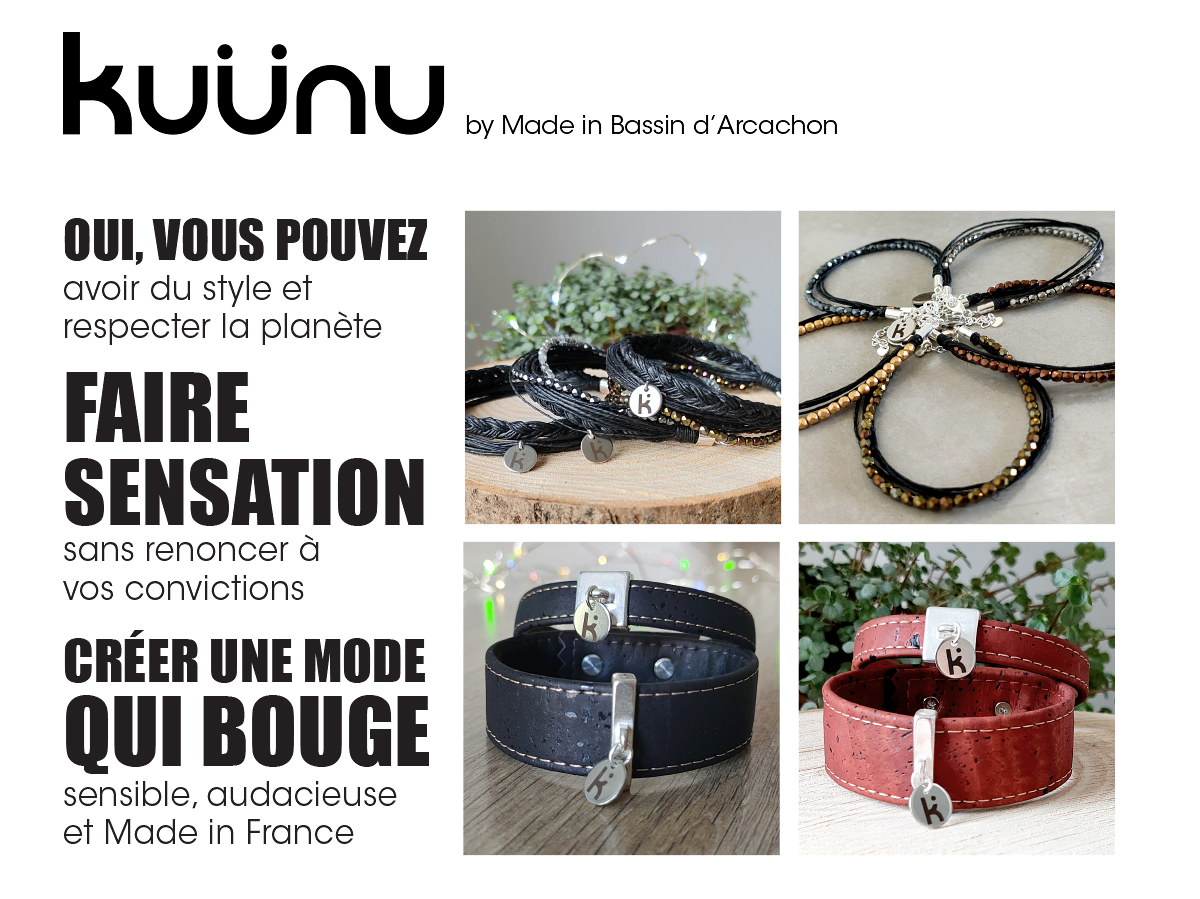 Kuunu bracelet vegan, by Made in Bassin d'Arcachon