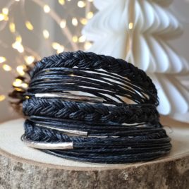 Bracelets vegan en fibres de lin marque de mode vegan