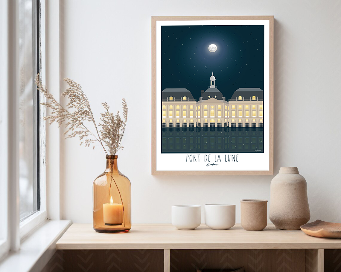 Affiche Bordeaux Port de la Lune