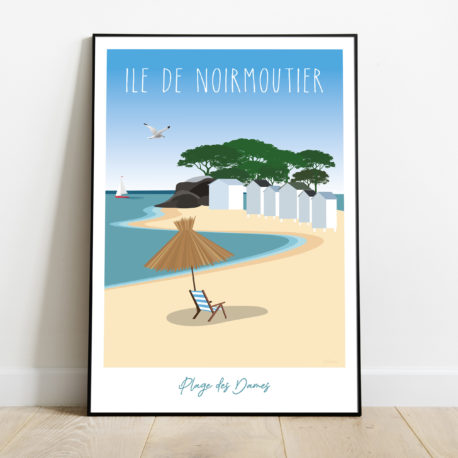 Affiche Noirmoutier Plage des Dames