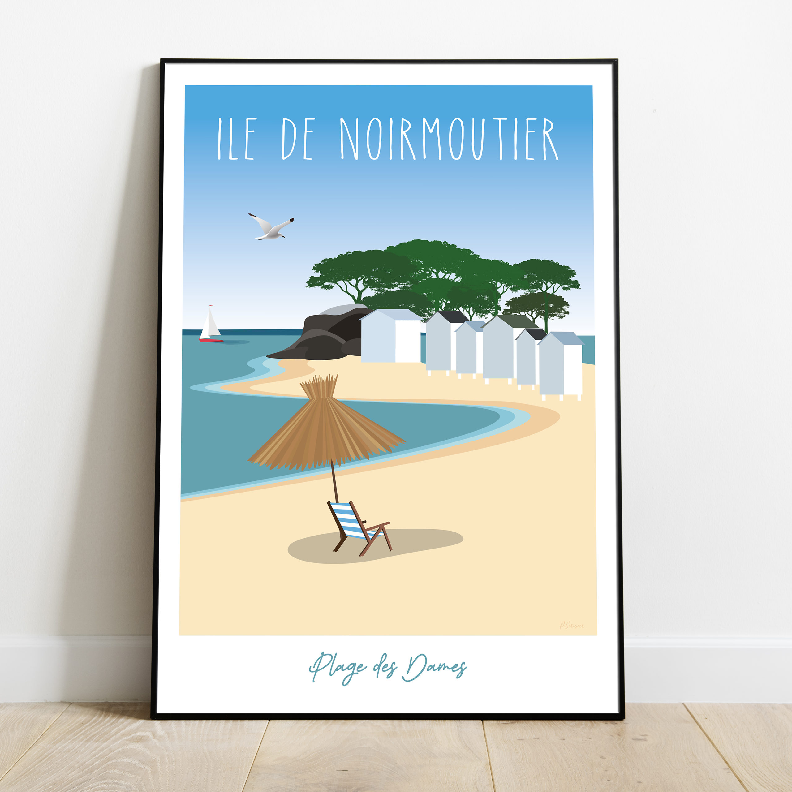 Affiche Noirmoutier Plage des Dames