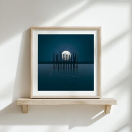 Cadre carré Clair de Lune sur le Bassin d'Arcachon