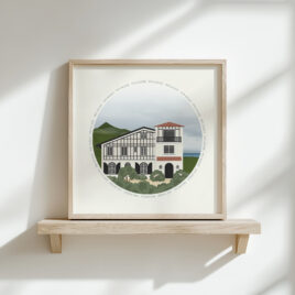 Cadre carré illustration Pays basque