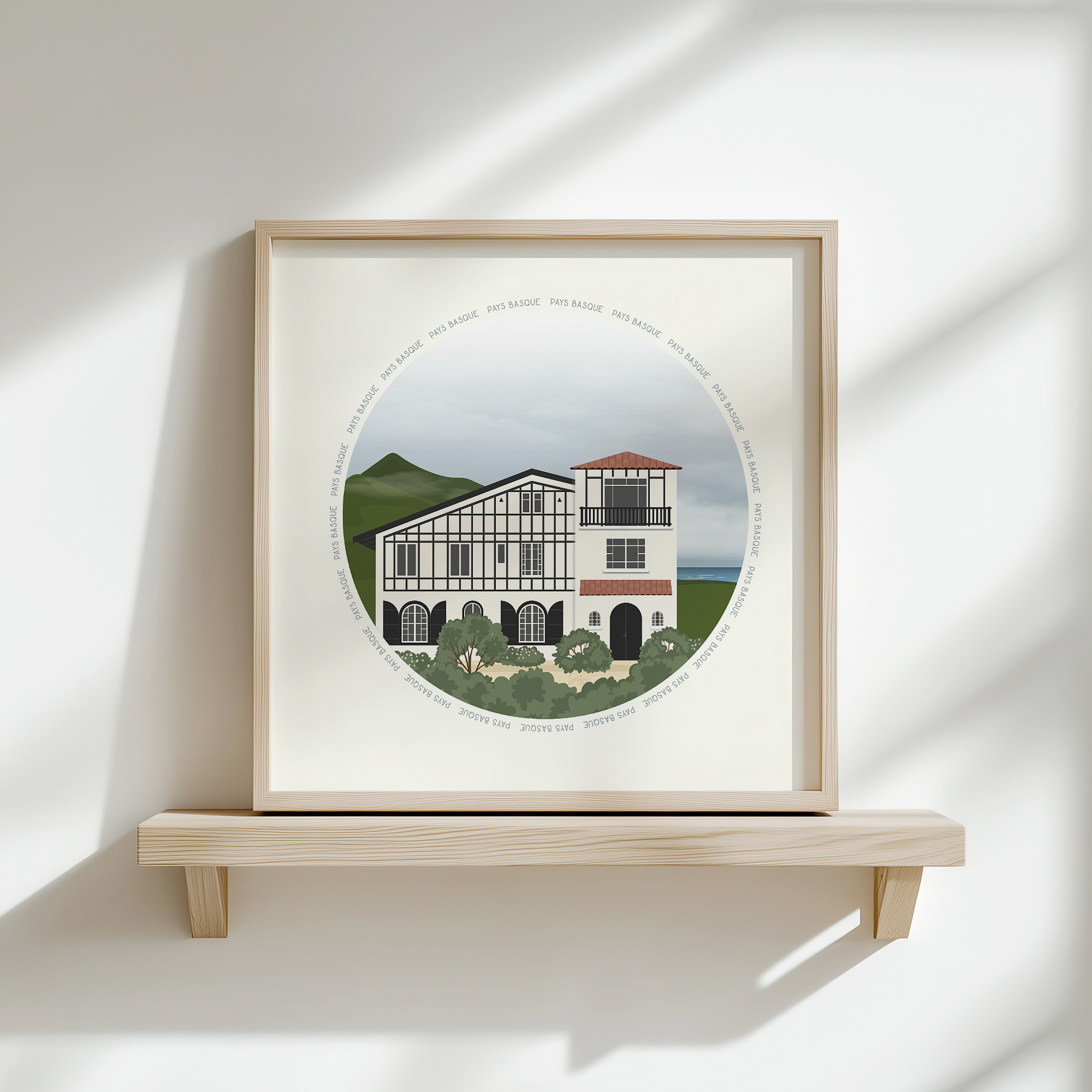 Cadre carré illustration Pays basque
