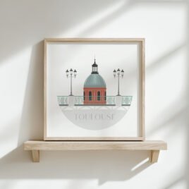 Cadre carré illustration Toulouse