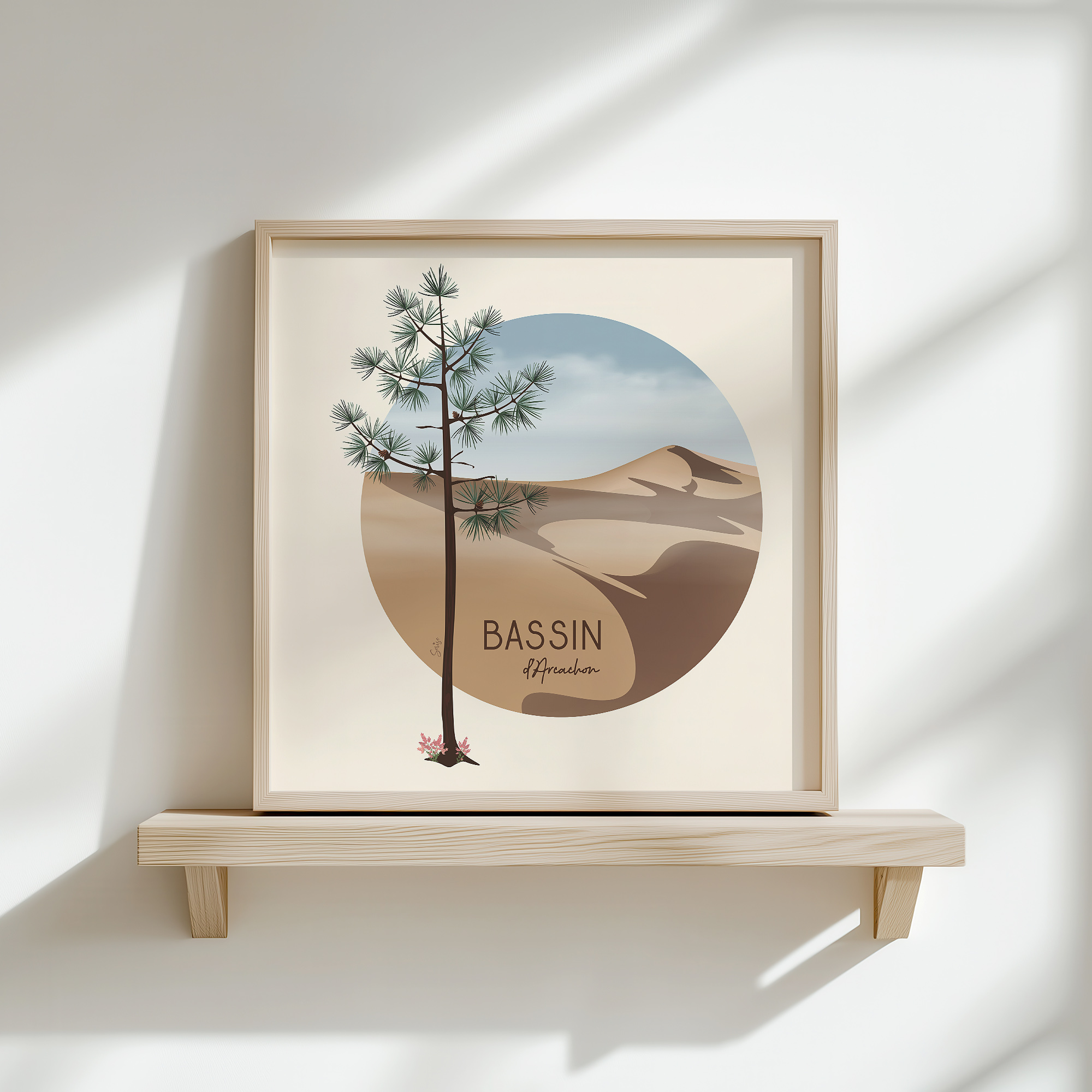 Cadre carré illustration Dune du Pilat