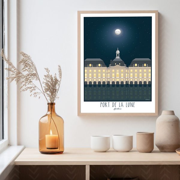 Affiche poster Bordeaux Port de la Lune