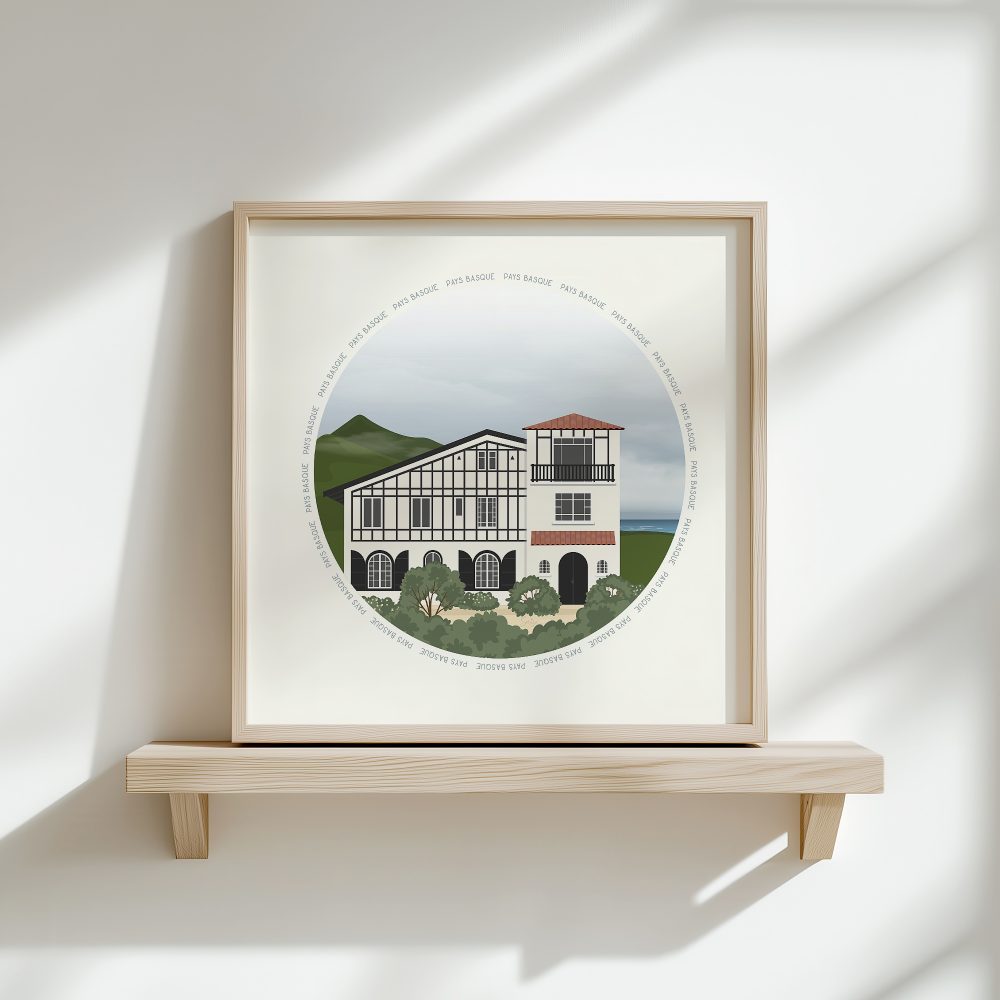 Cadre carré illustration Pays basque