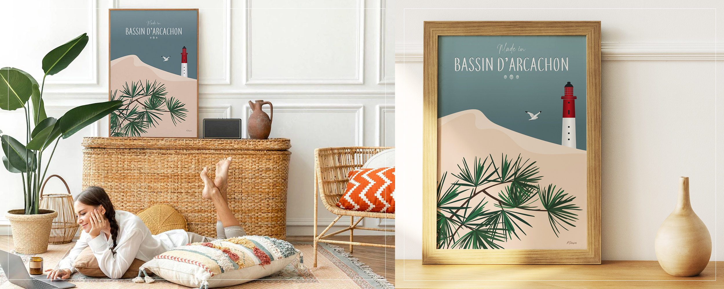 Affiches illustration Bassin d'Arcachon