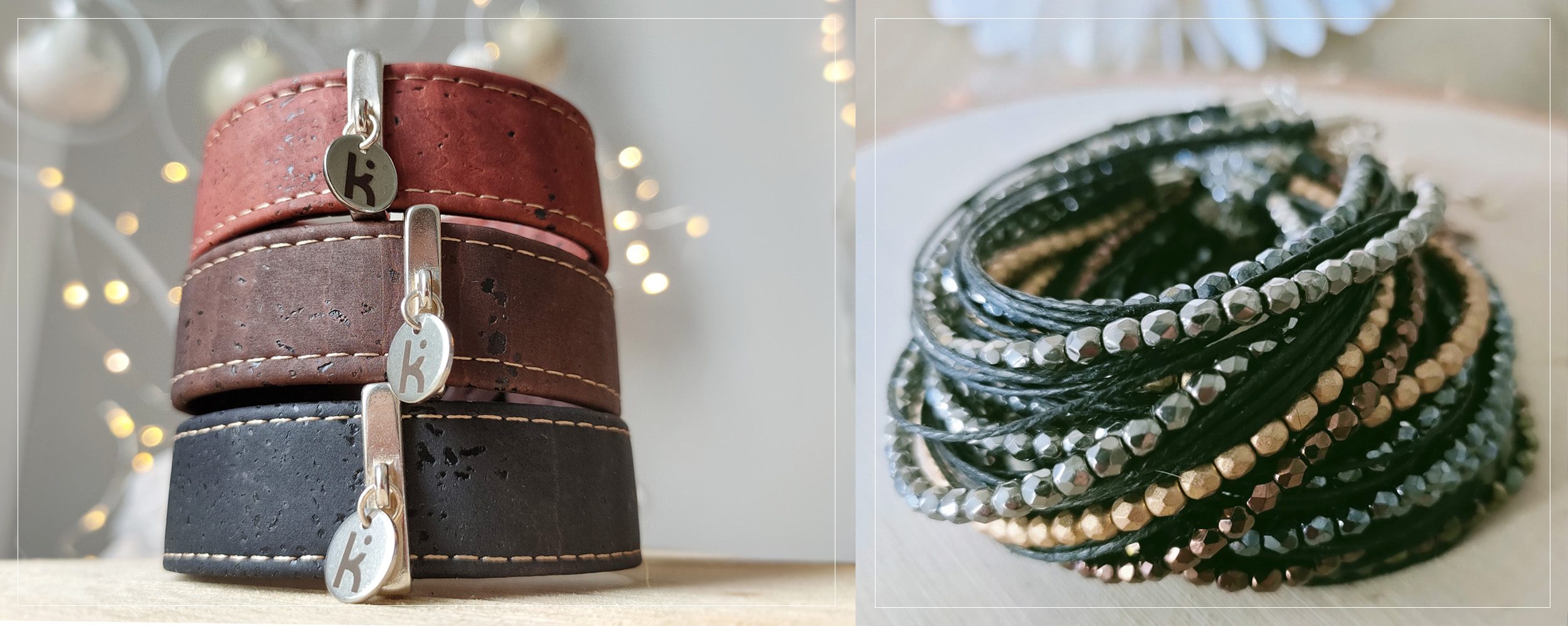 bracelets cuir vegan