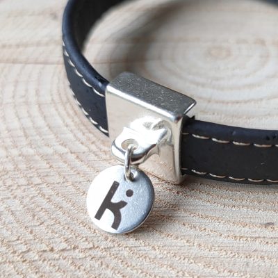 Bracelets vegan en liège noir