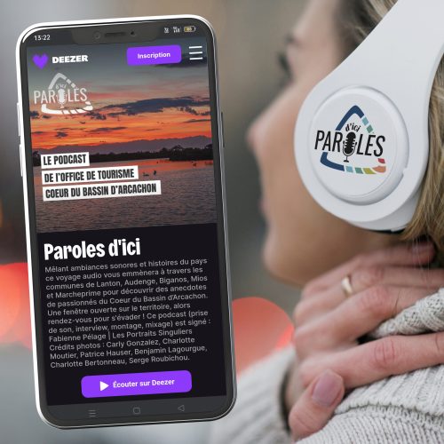 Création de logo pour un Podcast : Paroles d'ici de l'Office de Tourisme Coeur du Bassin d'Arcachon